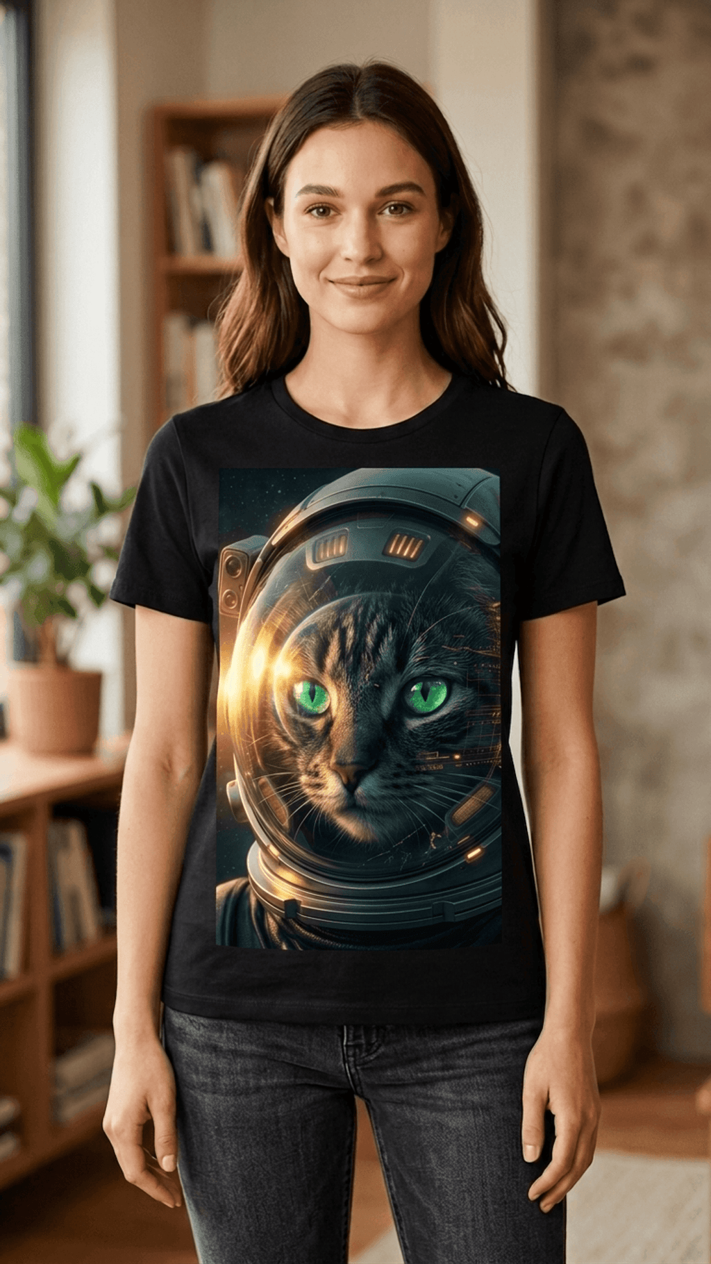 Imagine a future where cats could be smarter with neuralink — with her glasses, with the hands in her pocket and smirking